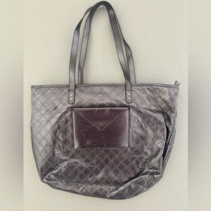 Elegant Silver Tote Bag  Purse